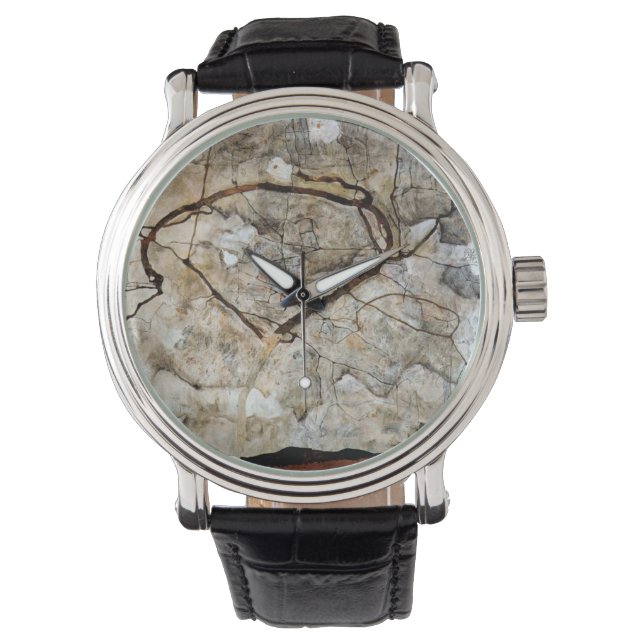 Relógio Árvore de Outono em Movimento por Egon Schiele (Frente)