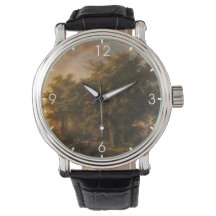 Árvores de Carvalho em Paisagem Florestal (Cena de