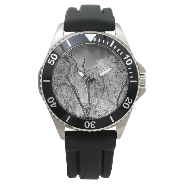 Relógio árvores vestem inverno (Frente)