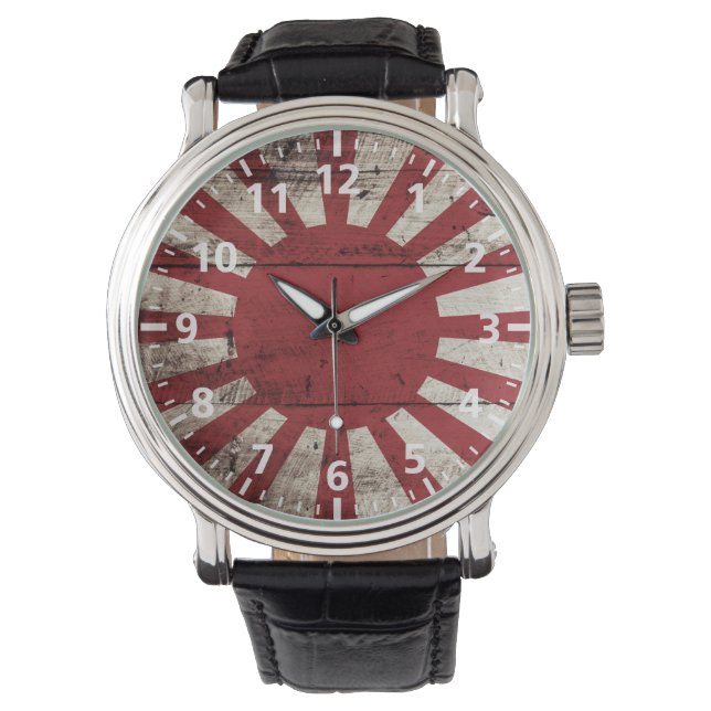 Relógio Ascensão do Japão: Bandeira do Sol no Velho Grão d (Frente)