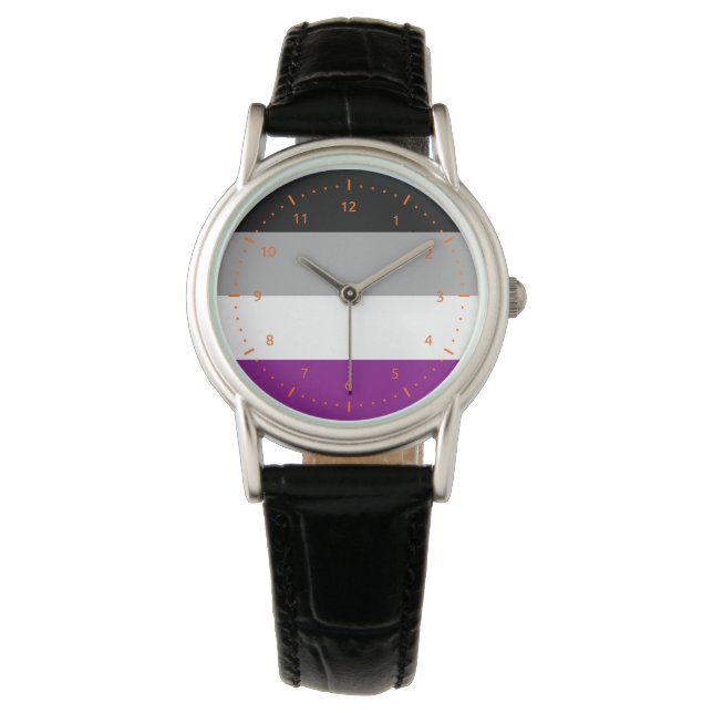 Relógio Asexualidade flag Watch (Frente)