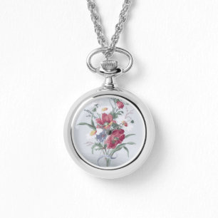 Relógio Assista O ESTILO DE FLOR DAS MULHERES NECKLACE