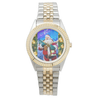 Relógio Assista Red Christmas Papai Noel no inverno