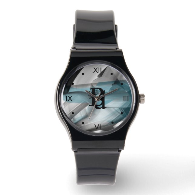 Relógio Assista Trend Abstrato Art Blue Ocean (Frente)