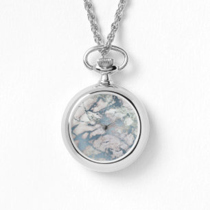 RELÓGIO ASSISTENTE DE BANDA DE PRATA INOXIDÁVEL COM TECIDO