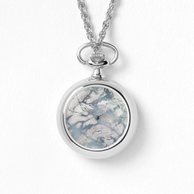 RELÓGIO ASSISTENTE DE BANDA DE PRATA INOXIDÁVEL COM TECIDO (Frente)