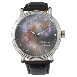 Relógio Astronomia e Antennae Galaxies Watch, Hubble