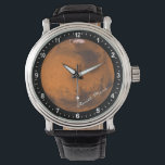 Relógio Astronomia e Planeta Mars Watch, Hubble / Espaço<br><div class="desc">Astronomy fashion presentes para fãs do espaço sideral,  observadores do céu noturno e presentes malucos no planeta Marte (crédito à Nasa). Você pode facilmente personalizar texto/nome.</div>