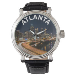 Relógio Atlanta Georgia Skyline, Night City Lights Souveni