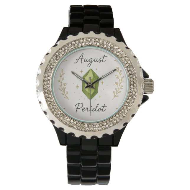 Relógio August Birthstone Watch – Radiant Peridot Energy D (Frente)