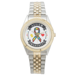 Relógio Autismo Sensibilização Vintage Tortura Preta