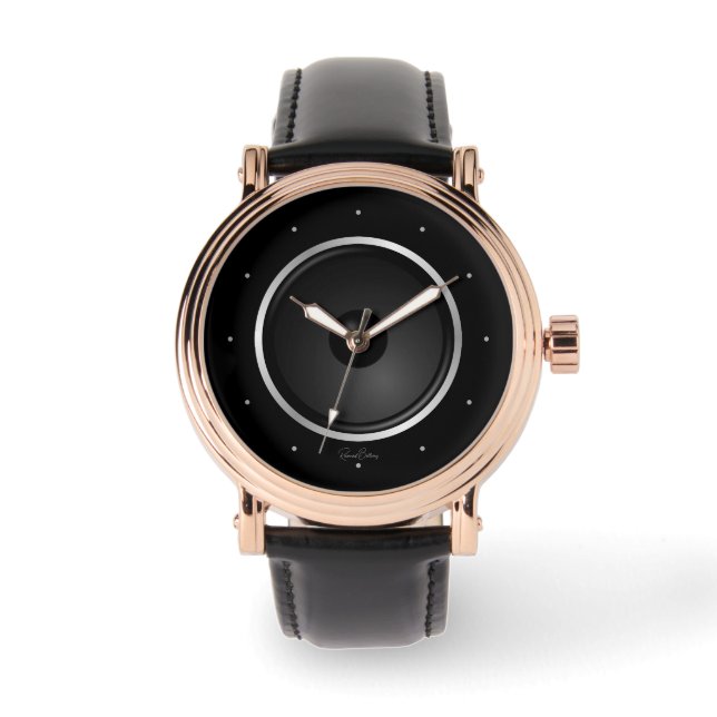 Relógio Auto-falante de Música Preta (Frente)