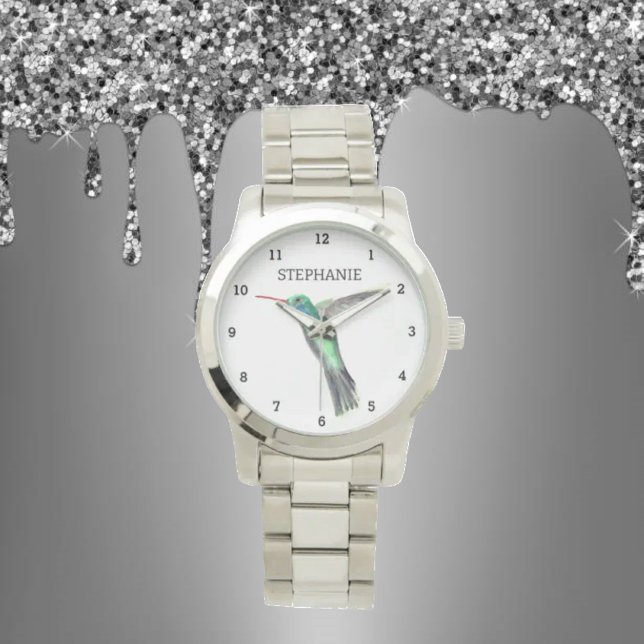 Relógio Aves Cachorro Aves Aquáticas Flores Colibri Nature (Criador carregado)