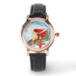 Relógio Aves De Inverno Para A Neve E Mulheres De Caixa Po