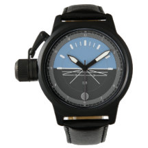 Aviação "Black Leather Watch"