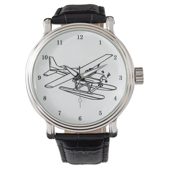 Relógio Avião muito Legal em "Floats Wrist Watch" (Frente)