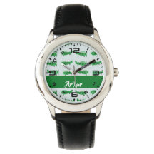 Aviões voadores verdes em azul