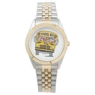 Relógio Aviso de motorista de ônibus escolar