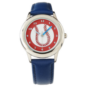 Relógio azul do basebol dos miúdos