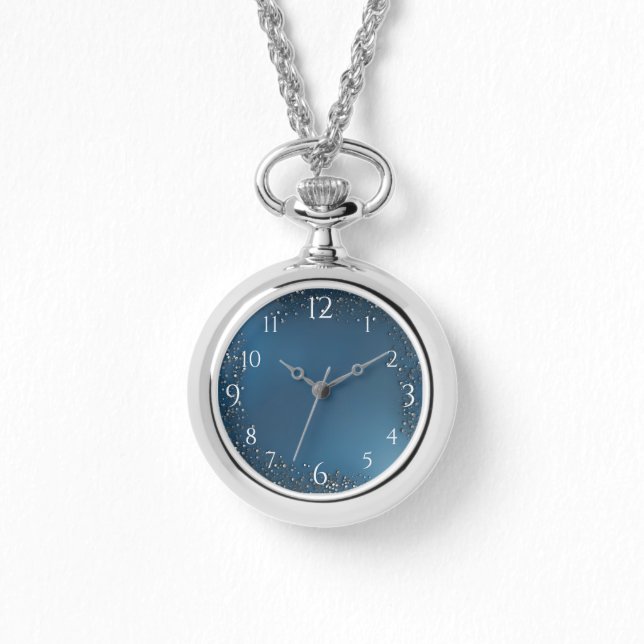 Relógio Azul marinho e bolhas (Frente)