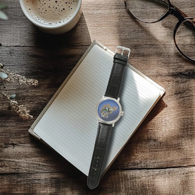 Relógio Azul Verde-Tartaruga do Mar (Criador carregado)