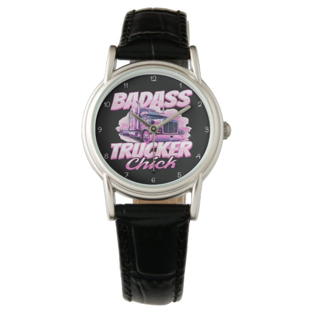 Relógio Badass Trucker Chick Pink Power (Frente)