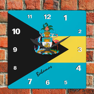 Relógio Bahamas, lar patriótico, Bahamas Flag