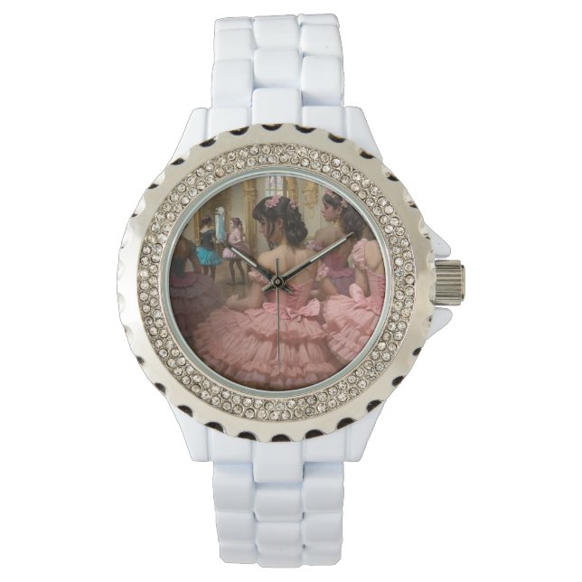 Relógio Bailarinas en una gran sala de estilo rocóco (Frente)
