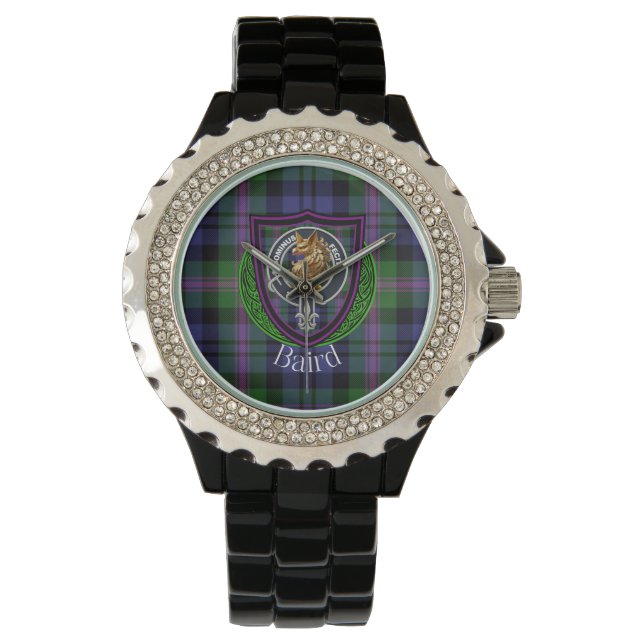Relógio Baird Scottish Clan Tartan & Crest (Frente)