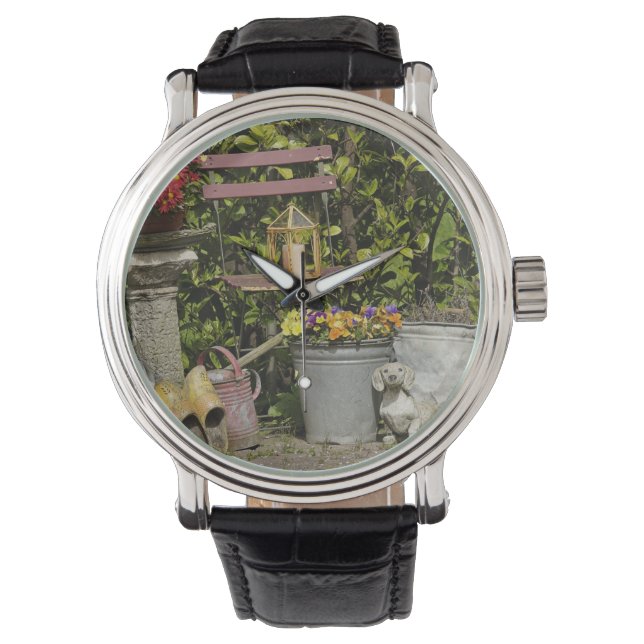 Relógio Baldes, calçados e flores, Zaanse Schans, (Frente)