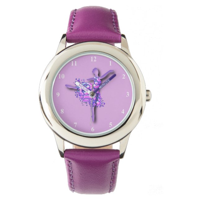 Relógio Ballerina Watch Balé Dancer Woman - Roxo (Frente)