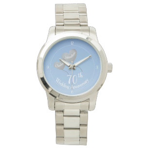 Relógio balões do coração do aniversário de casamento 