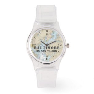 Relógio Baltimore MD Latitude Longitude NMaritime Boater