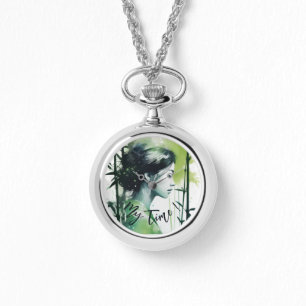 Relógio Bambu moderno fresco, gelo personalizado