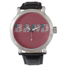 Banda USA Flag Watch - Vermelho