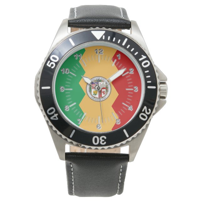 Relógio Bandeira da cidade de Los Angeles (Frente)