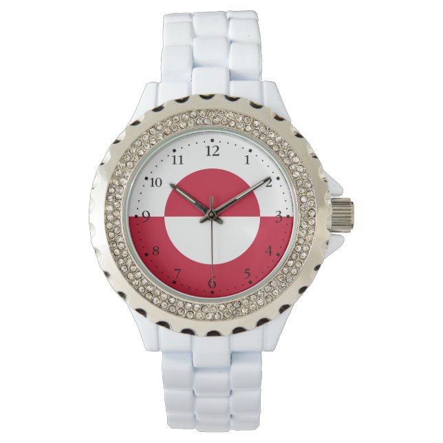 Relógio Bandeira da Gronelândia (Frente)