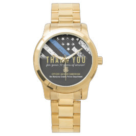 Relógio Bandeira da Linha Azul Fino do Aniversário da Polí