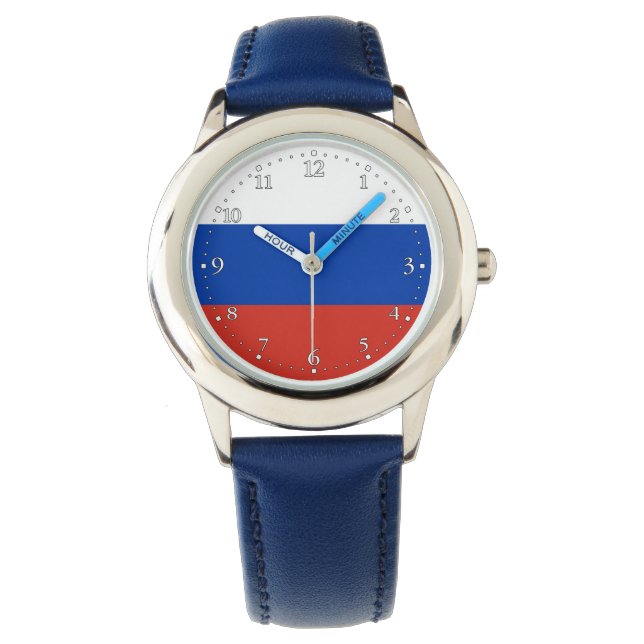 Relógio Bandeira da Rússia (Frente)