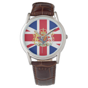Relógio Bandeira da União Britânica e Crest Real