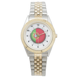 Relógio Bandeira de dois tons, com duas bandeiras, Portuga