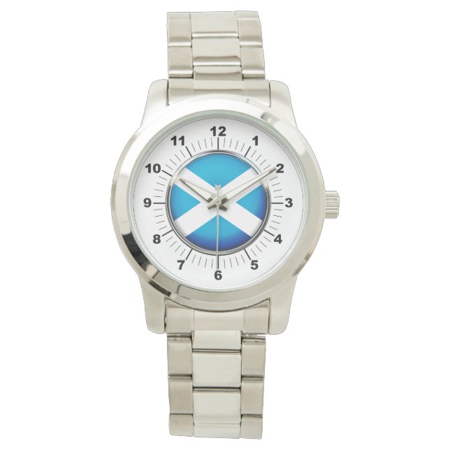 Relógio Bandeira de Prata de Grande Dimensão para a Escóci (Frente)