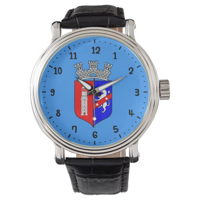 Relógio Bandeira de Tirana, Albânia Wrist Watch (Frente)
