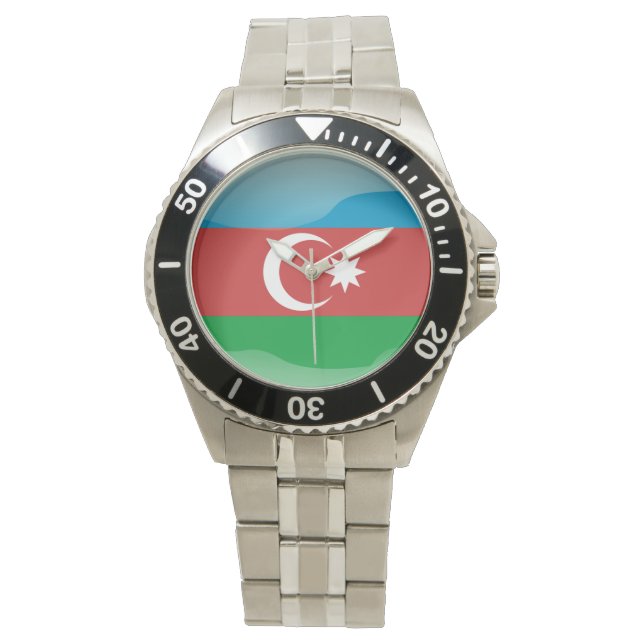 Relógio Bandeira do Azerbaijão (Frente)