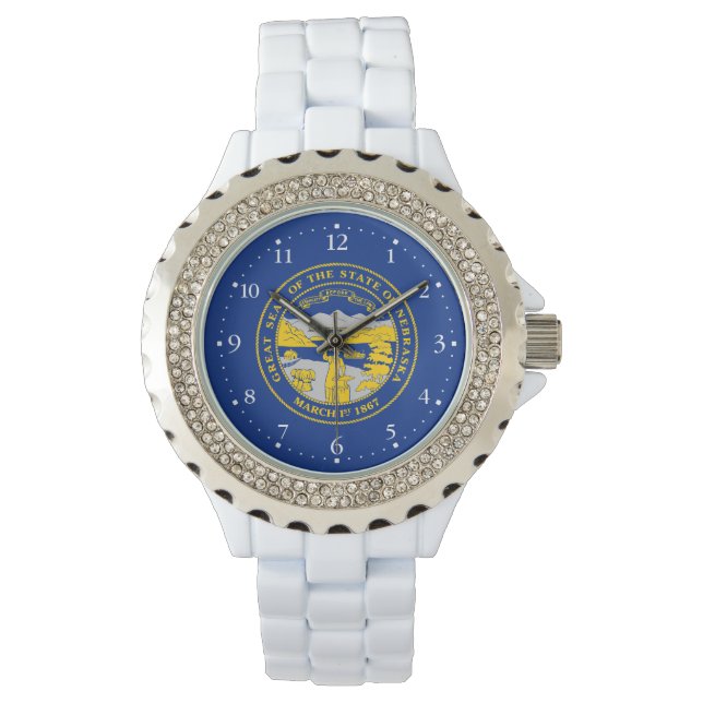 Relógio Bandeira do Estado do Nebraska (Frente)