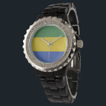 Relógio Bandeira do Gabão<br><div class="desc">Um presente ideal para todos aqueles que são patrióticos do seu país!</div>