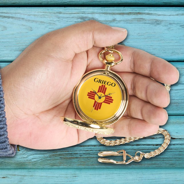 Relógio Bandeira do Novo México com símbolo Zia (Criador carregado)