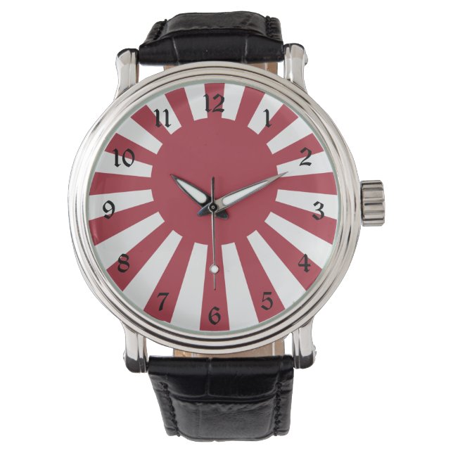 Relógio Bandeira do Sol Nascente Imperial Japonês, de Edo  (Frente)