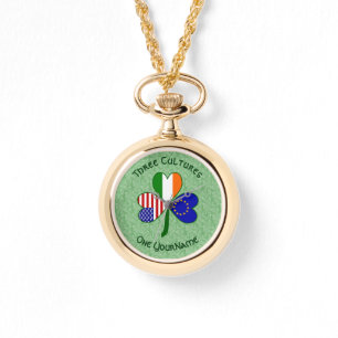 Relógio Bandeira do Trevo da Irlanda da União Europeia Per