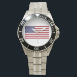 Relógio Bandeira dos Estados Unidos da América<br><div class="desc">Esta é uma representação digital da bandeira americana dos Estados Unidos.</div>
